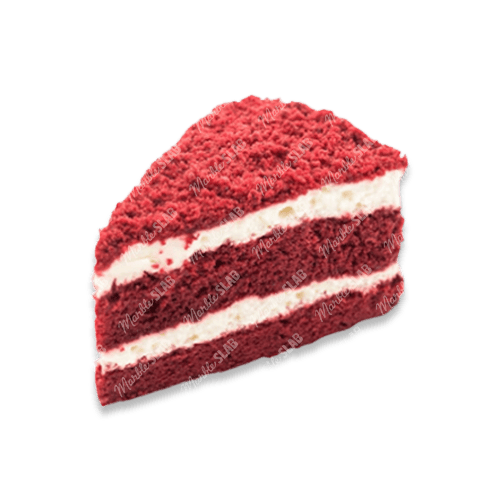 Red velvet cake slice